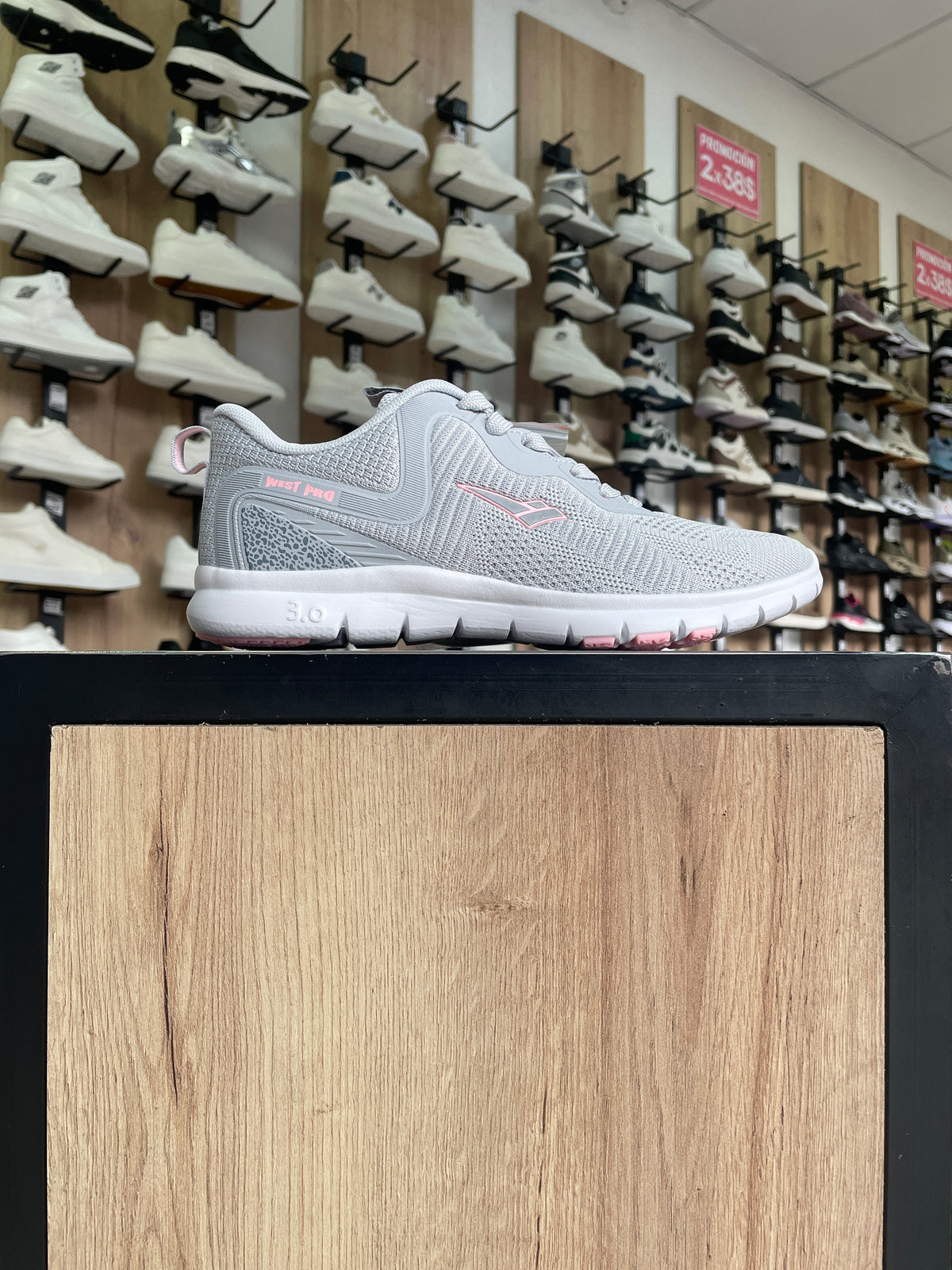 DEPORTIVO WEST JX88W2 GRIS/ROSADO