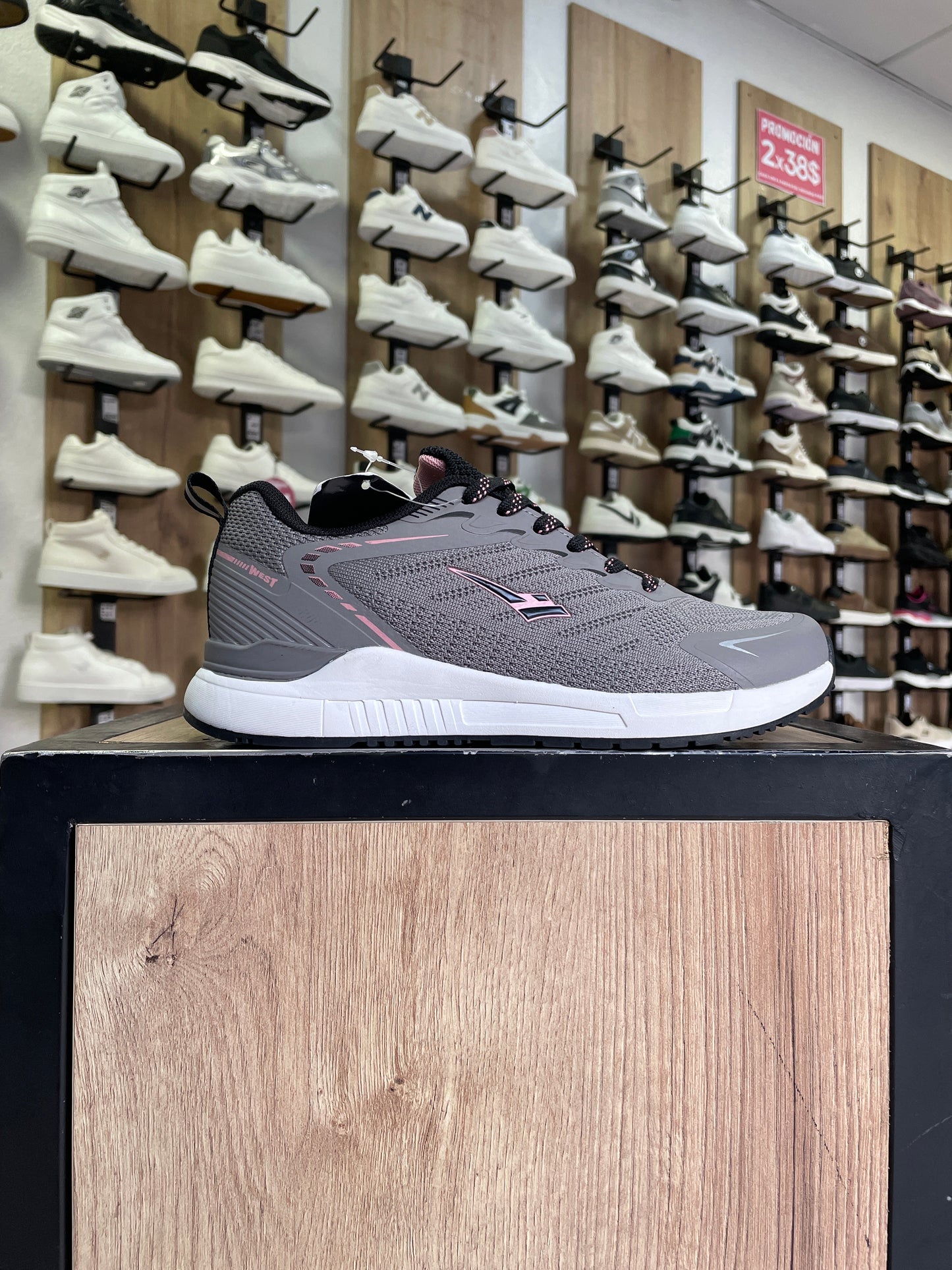 DEPORTIVO WEST JXW88 GRIS/ROSADO