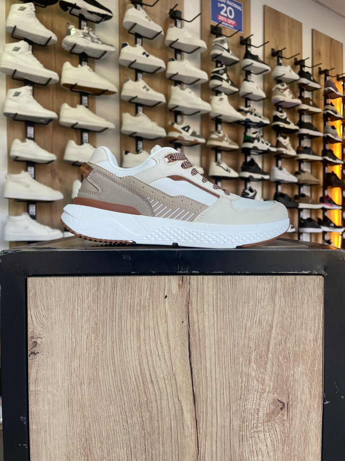 SNEAKER RK BEIGE/CAFÉ