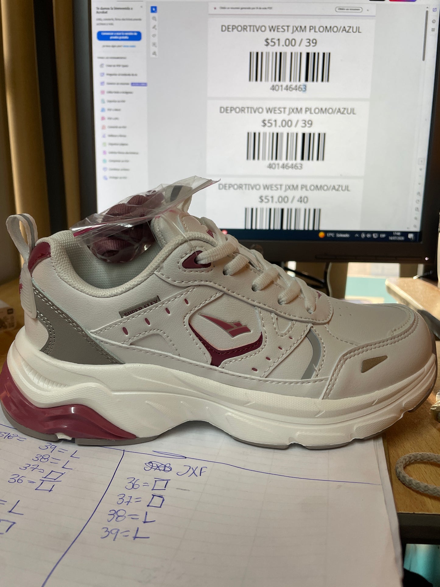 DEPORTIVO WEST JXF BLANCO/FUCSIA