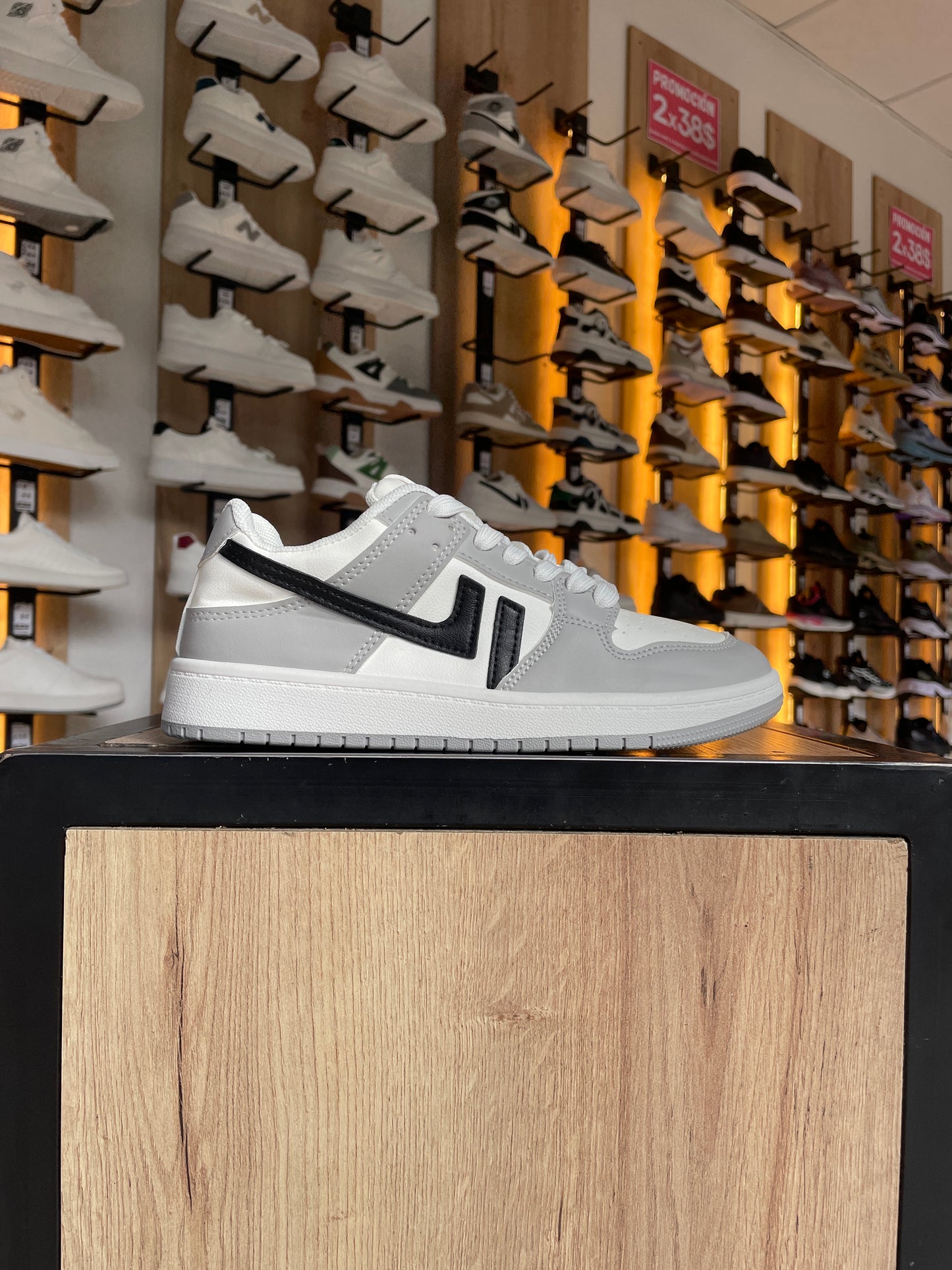 SNEAKER LW GRIS/NEGRO