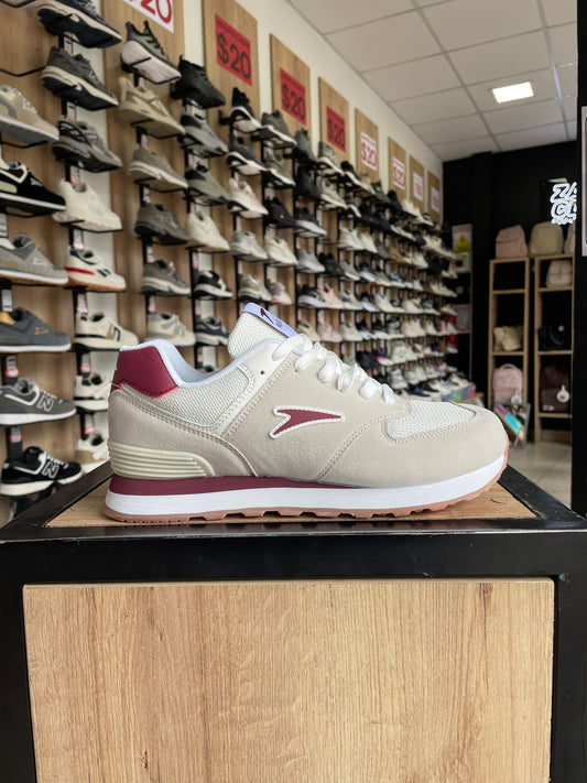 ZAPATILLA BP BLANCO/VINO