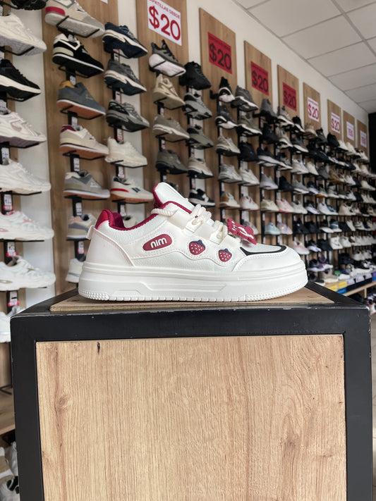 SNEAKER MN BLANCO/VINO