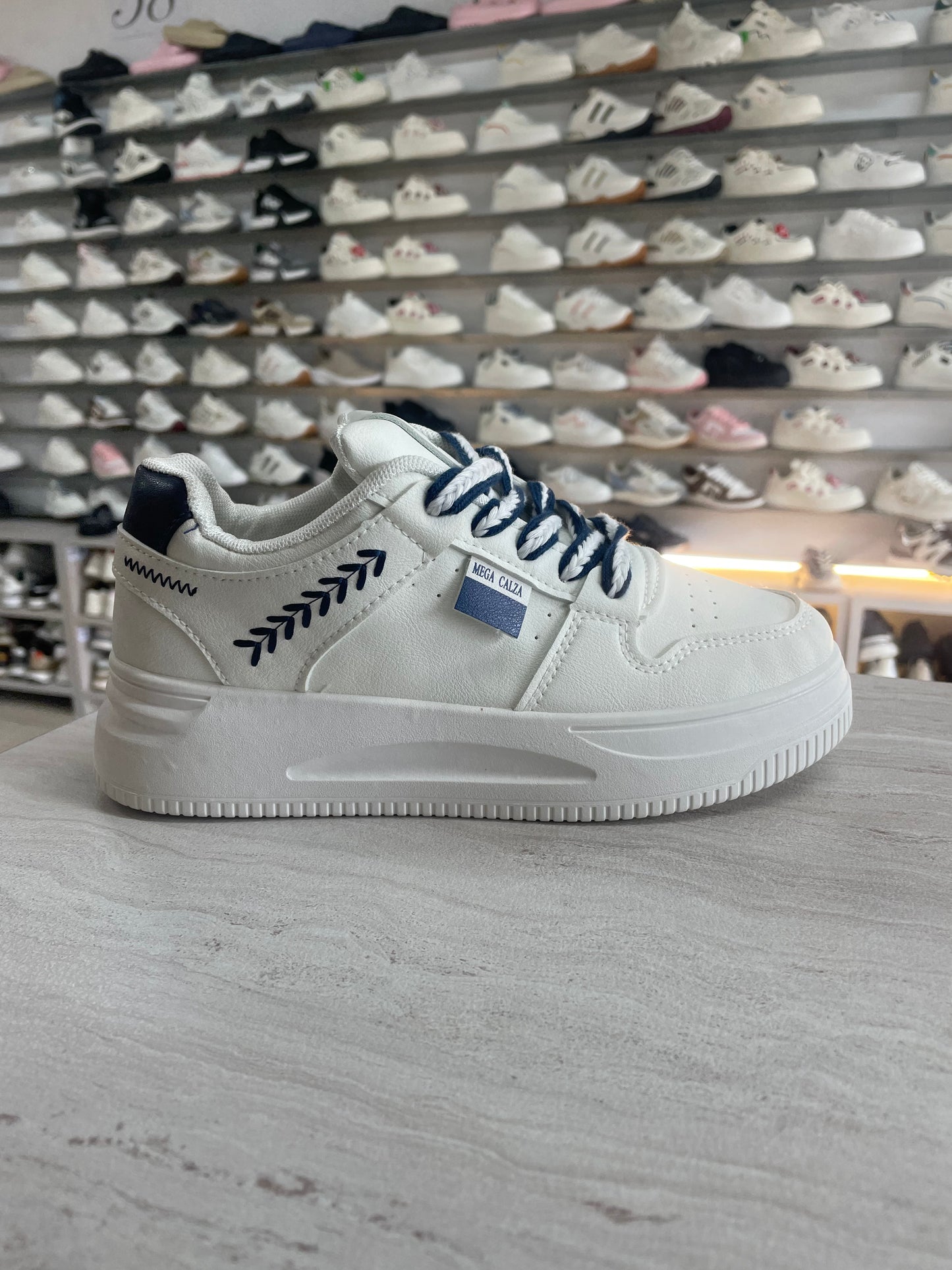 SNEAKER TG BLANCO/AZUL