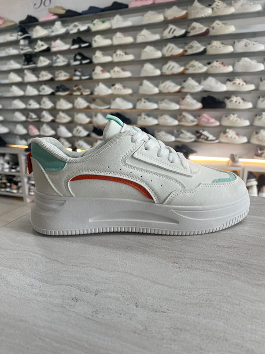SNEAKER CL BLANCO/TURQUESA