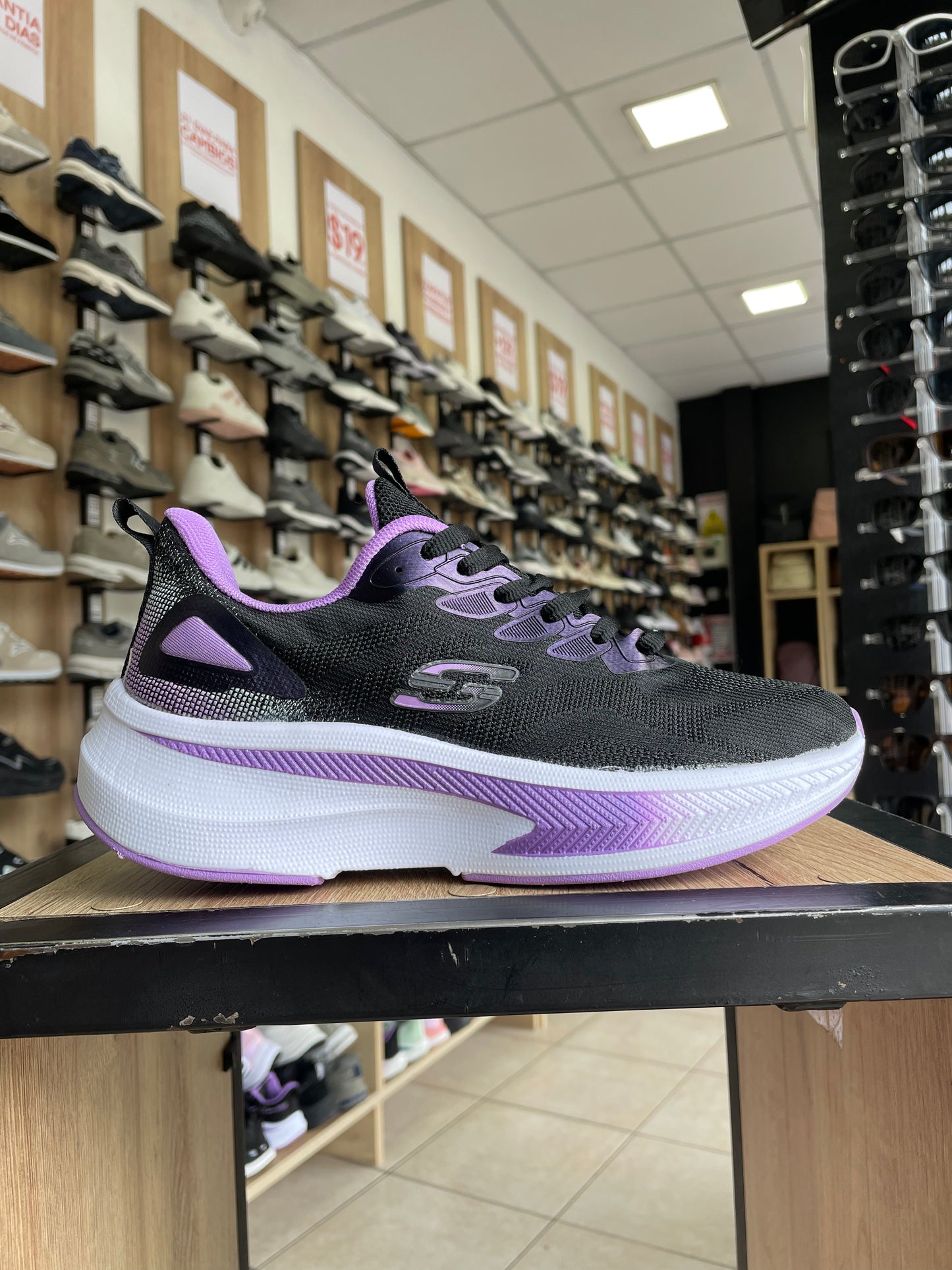 DEPORTIVO ZKB64 NEGRO/MORADO